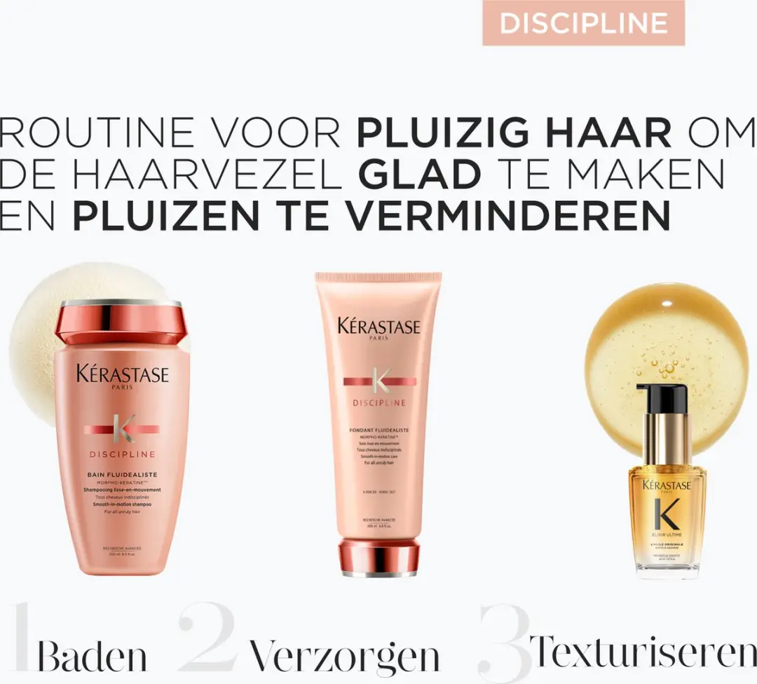 Kérastase Discipline Fluidéaliste Anti-Frizz Trio - 495ml