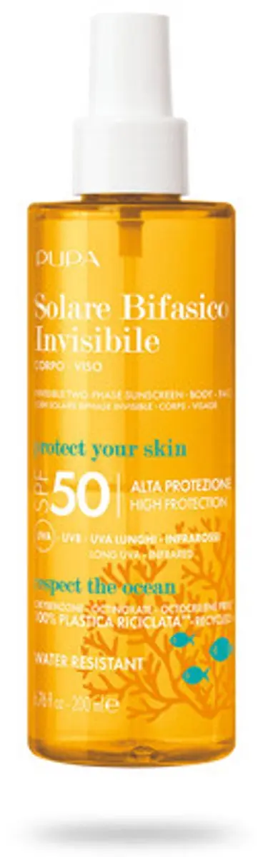 Pupa Milano Invisible TwoPhase Sunscreen SPF50 200ml