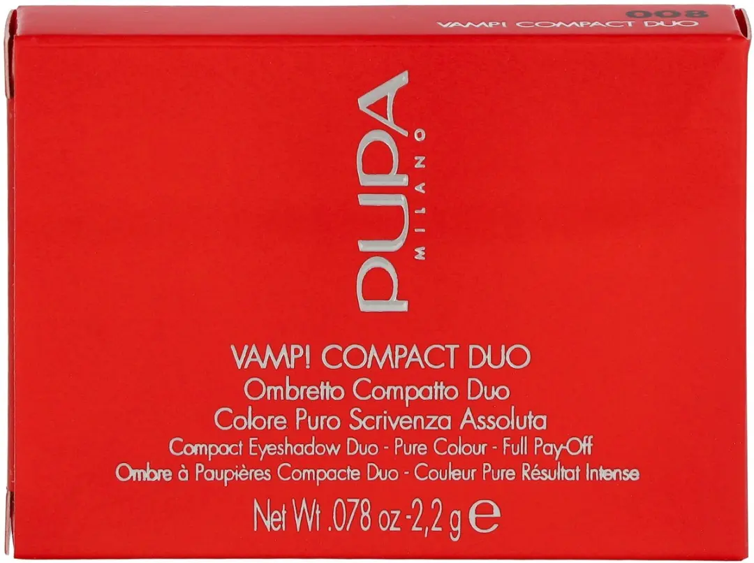 Pupa Vamp! Compact Duo Oogschaduw 008 Cream Taupe - 2 Stuks