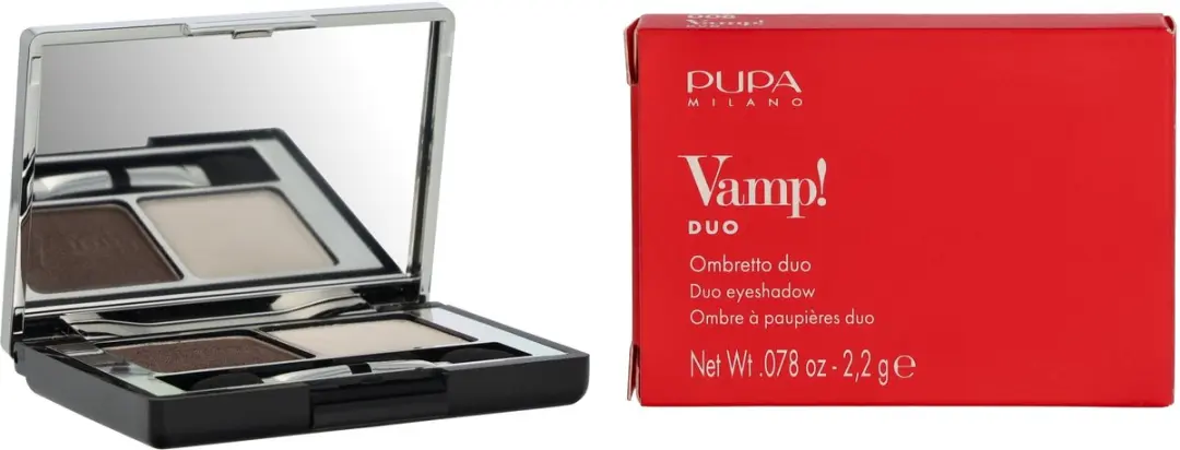 Pupa Vamp! Compact Duo Oogschaduw 008 Cream Taupe - 2 Stuks