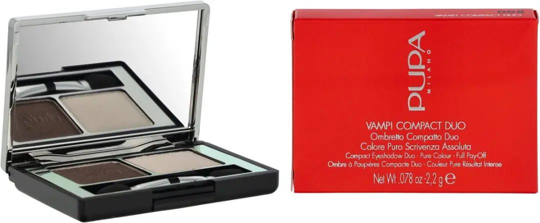 Pupa Vamp! Compact Duo Oogschaduw 008 Cream Taupe - 2 Stuks