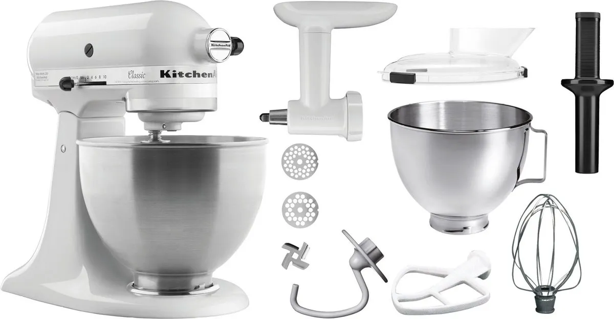 KitchenAid 5K45SSEWH Mixer 4,28L
