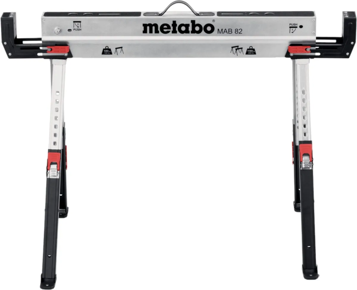 Metabo MAB 82 Werkbok 590kg - 2 Stuks - Zilver/Zwart
