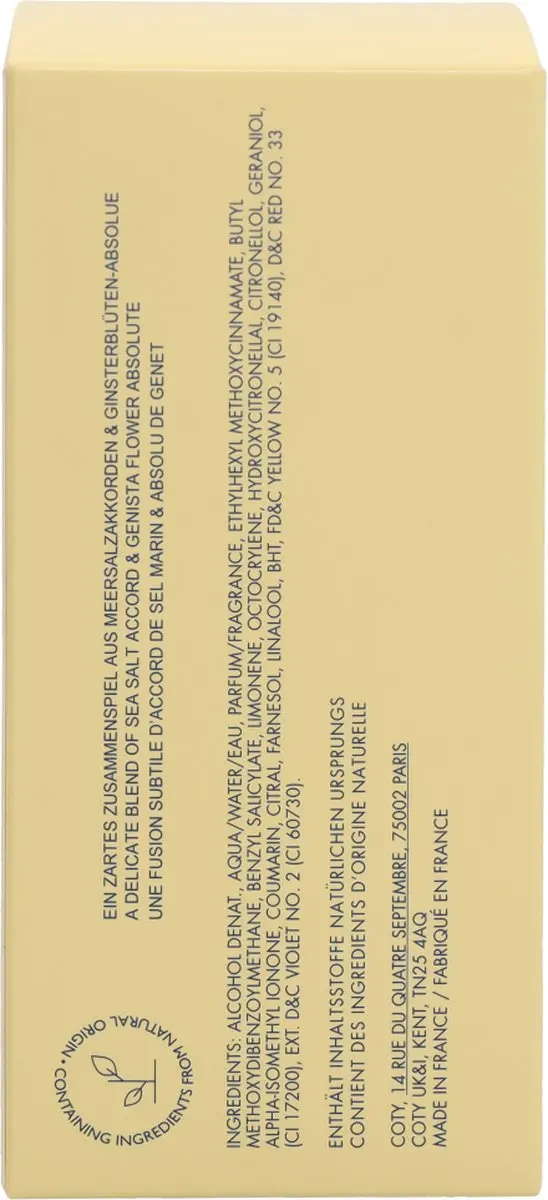 Jil Sander Sun Sea Salt & Genista Eau de Toilette 125ml