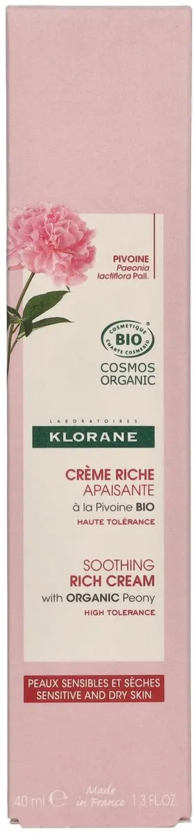 Klorane Huid Dagcrème Pivoine BIO 40ml - 40 Stuks