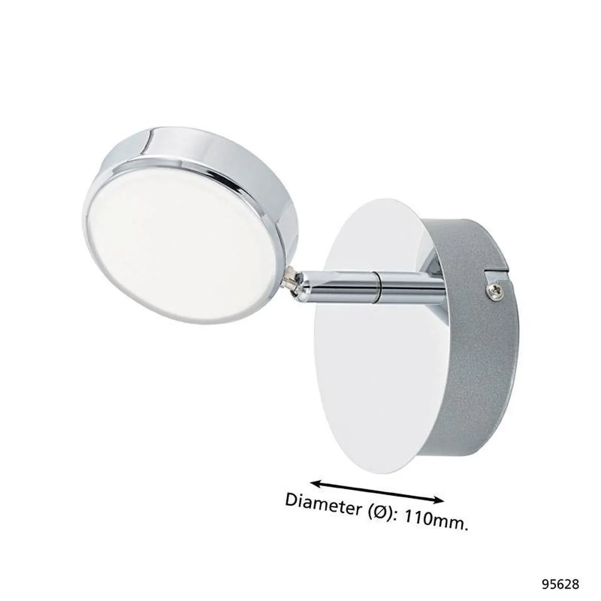 Eglo Salto Spot 1 Licht - Chroom - Ø110cm