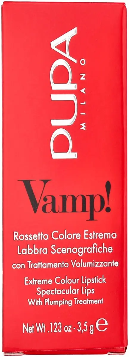Pupa Milano Vamp! ExtreMe Colour Lipstick 302 Ruby Red - 3,5 g