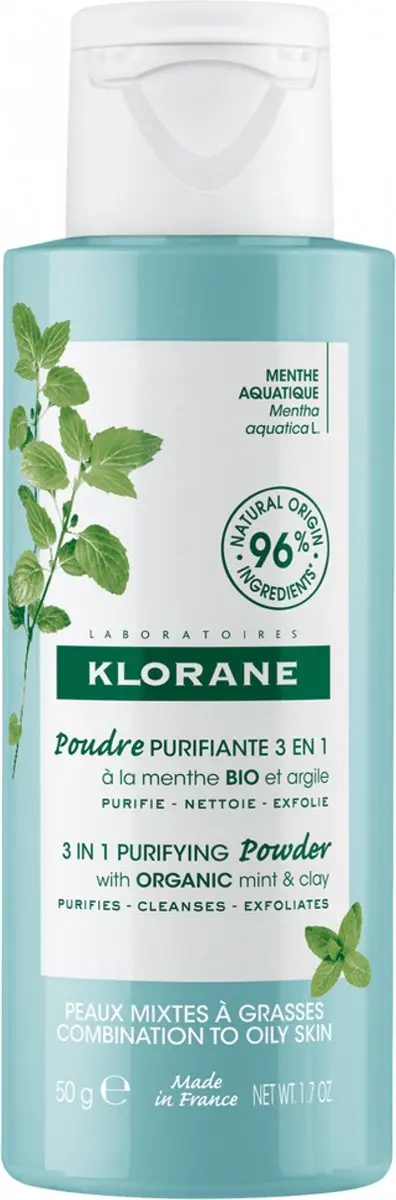 Klorane Gezicht Munt Aquatic Zuiverend Poeder 50g