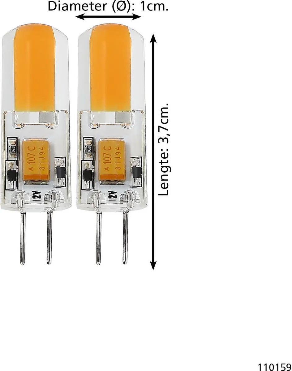 Eglo LED Lamp Set G4 2 Stuks - 1,8W - 2700K