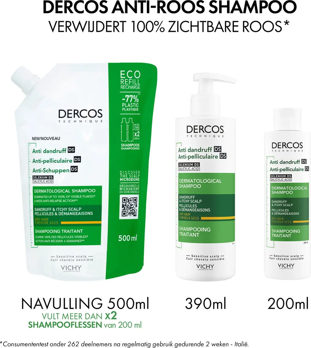 VICHY Dercos Technique Anti-Roos Shampoo - Seleniumdisulfide 390ml