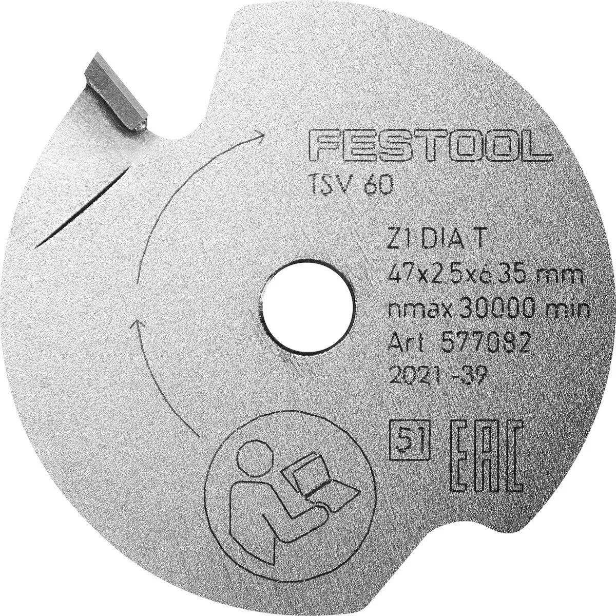 Festool DIA 47x6,35x2,5mm T1 Voorritszaagblad