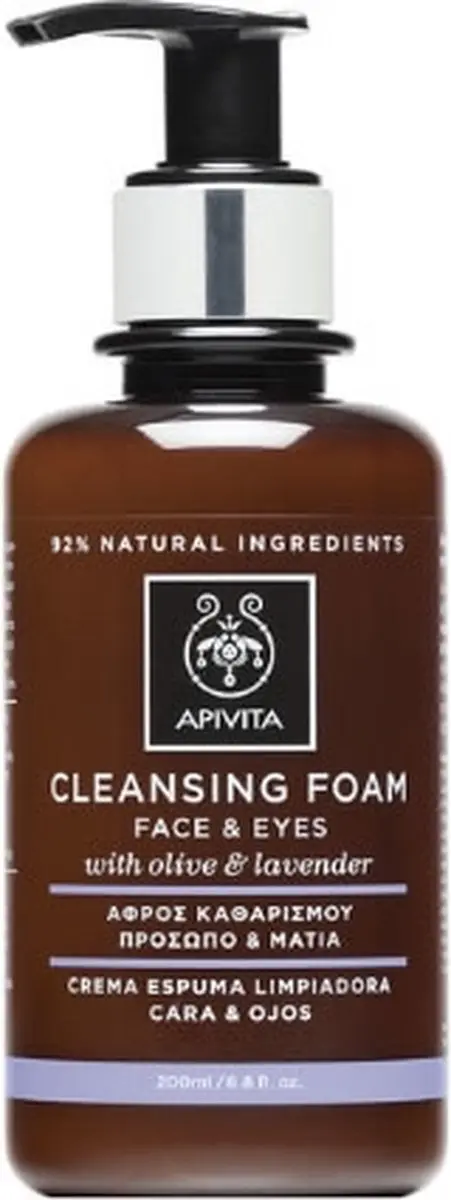 Apivita Mousse Gezichtsreiniger 200ml - Olijf/Lavendel/Propolis