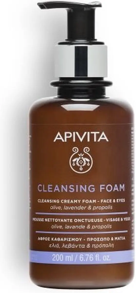 Apivita Mousse Gezichtsreiniger 200ml - Olijf/Lavendel/Propolis