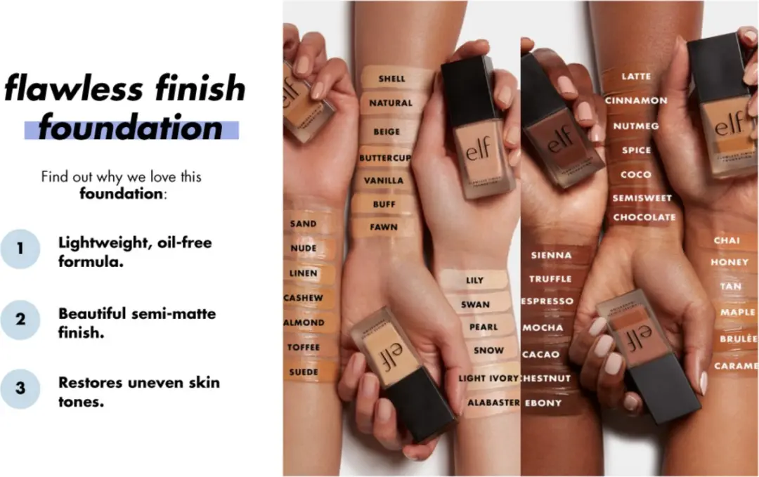 ELF Cosmetics Flawless Satin Finish Foundation Maple - 20ml - afbeelding 6 van 6