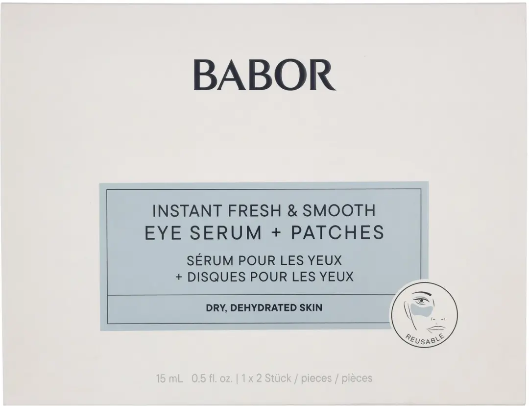 Babor Instant Fresh & Smooth Oogserum & Patches - 15ml + 2 Stuks