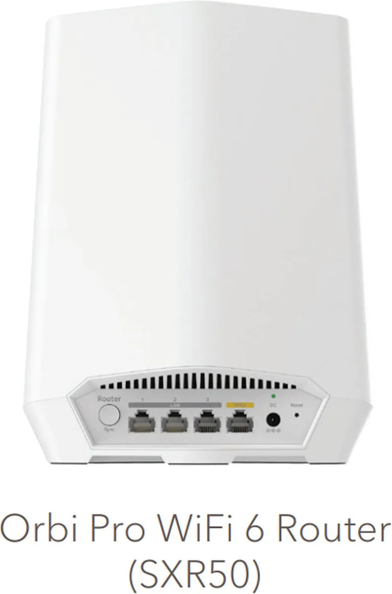 Netgear Orbi Pro SXR50 Tri-band WiFi 6 Router - AX5400 Wit