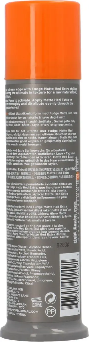 Fudge Wax Matte Hed Extra 85ml
