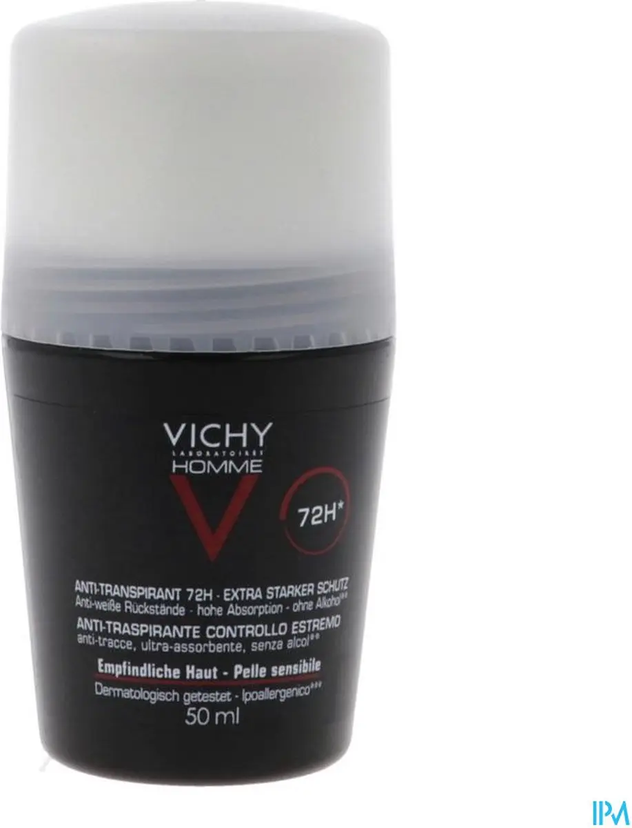 VICHY Homme Deodorant Anti-transpiratie 72u Roller 50ml
