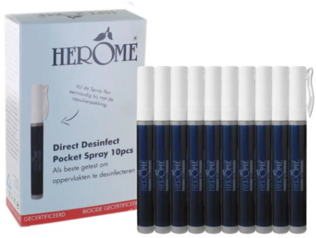 Herome Handspray Pocket Desinfectie 10ml - 10 Stuks