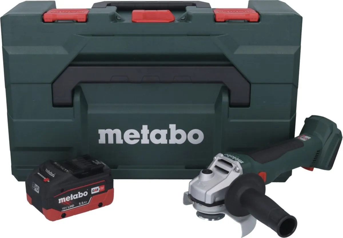 Metabo W 18 L BL 9-125 Haakse Slijper 125mm - 18V 5,5Ah - Metaal