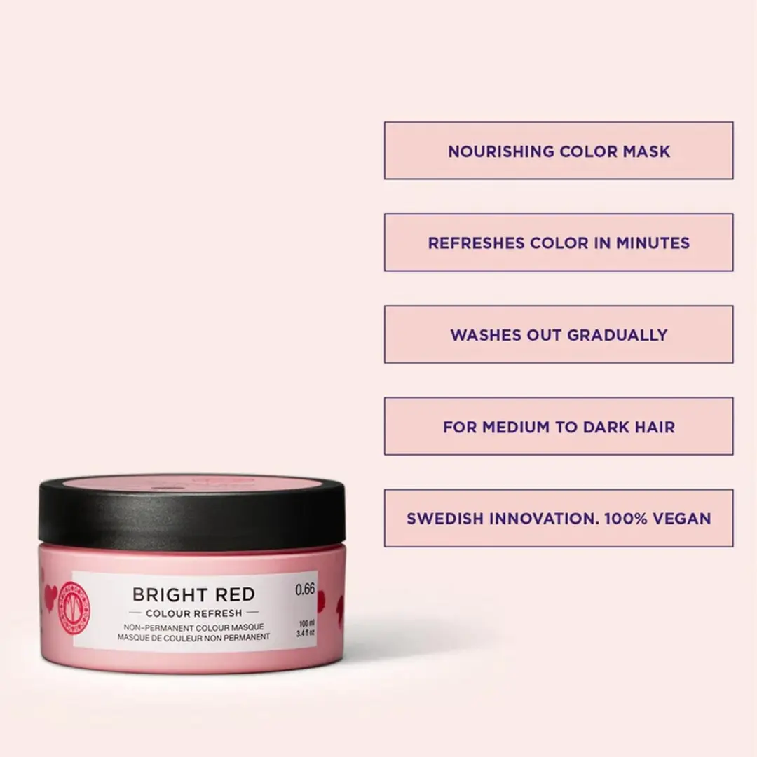 Maria Nila Colour Refresh Kleurmasker 100ml - Bright Red
