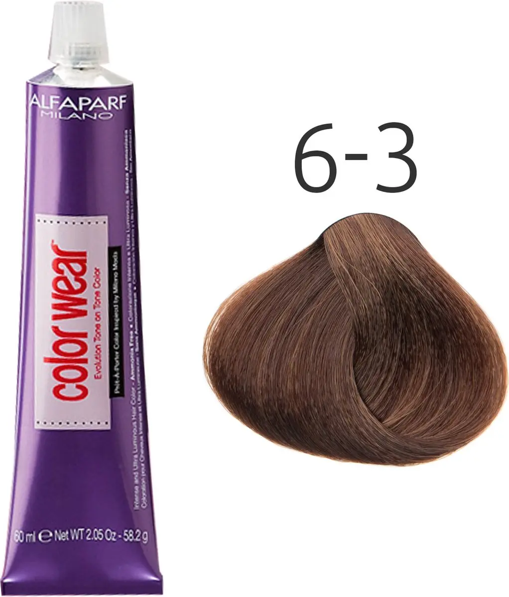 Alfaparf Milano Color Wear 6-3 Haarkleur 601ml - Bruin - Zwart