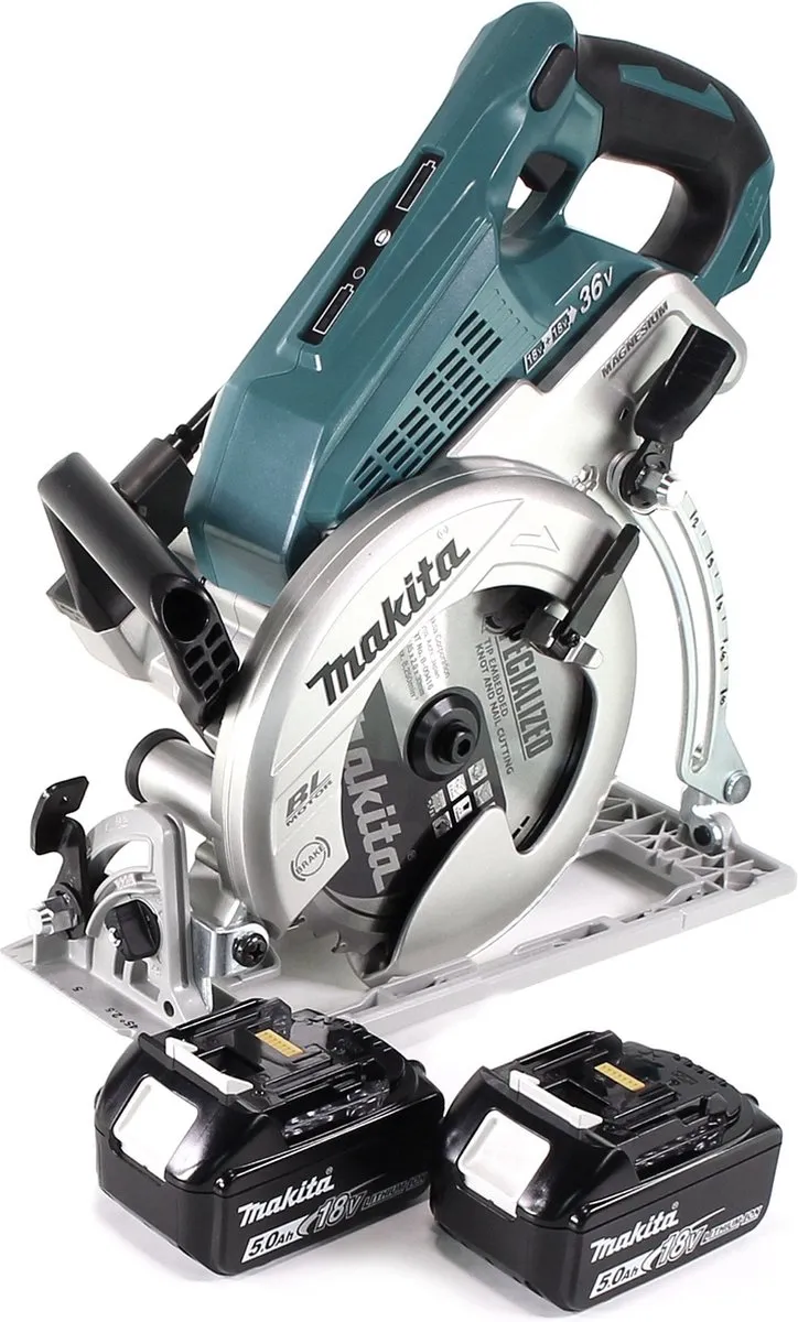 Makita DRS 780 T Accu Cirkelzaag 185mm - 2x 5,0Ah - afbeelding 2 van 5