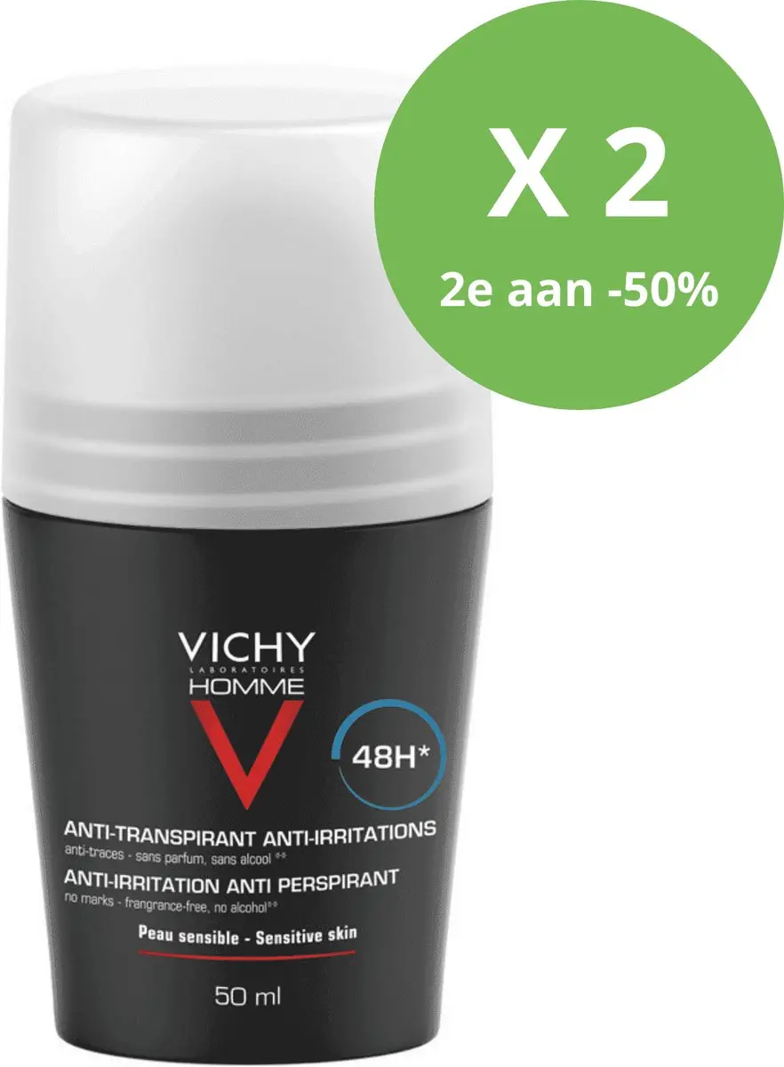 Vichy Homme Antitranspirant Roller Duo 2x50ml