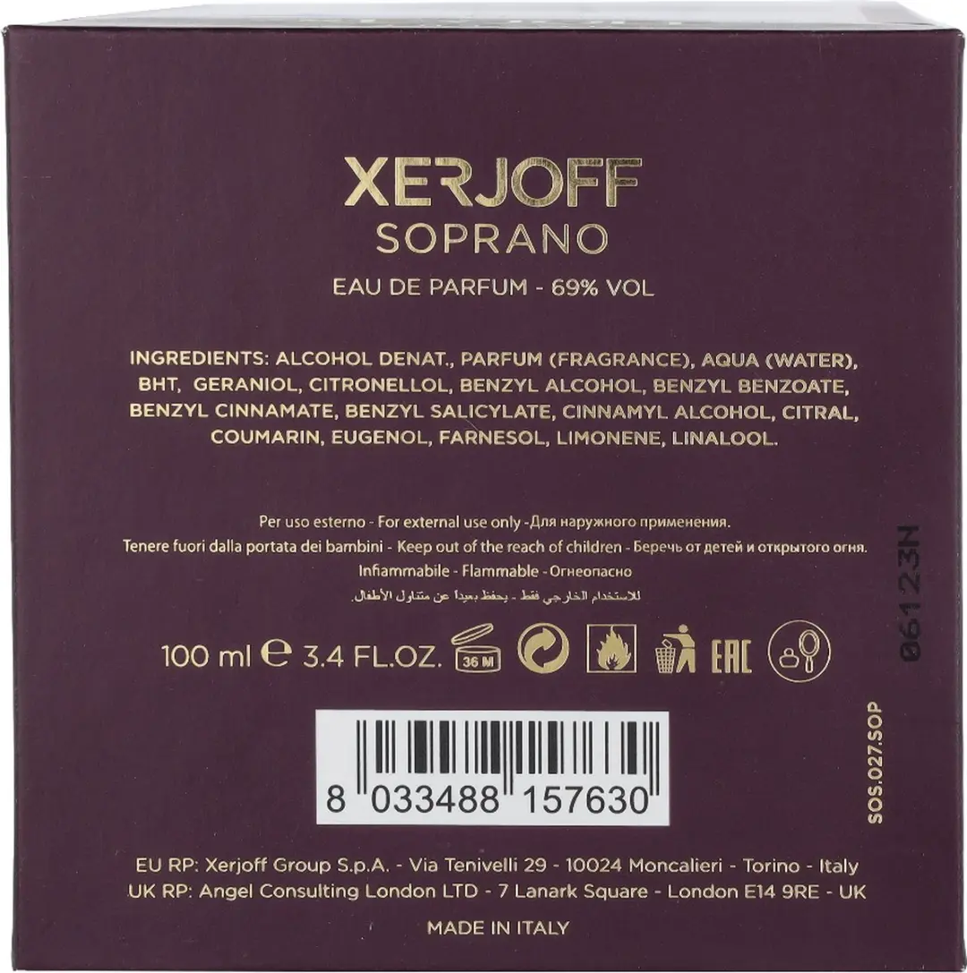 Xerjoff Sospiro Soprano Eau de Parfum 100ml