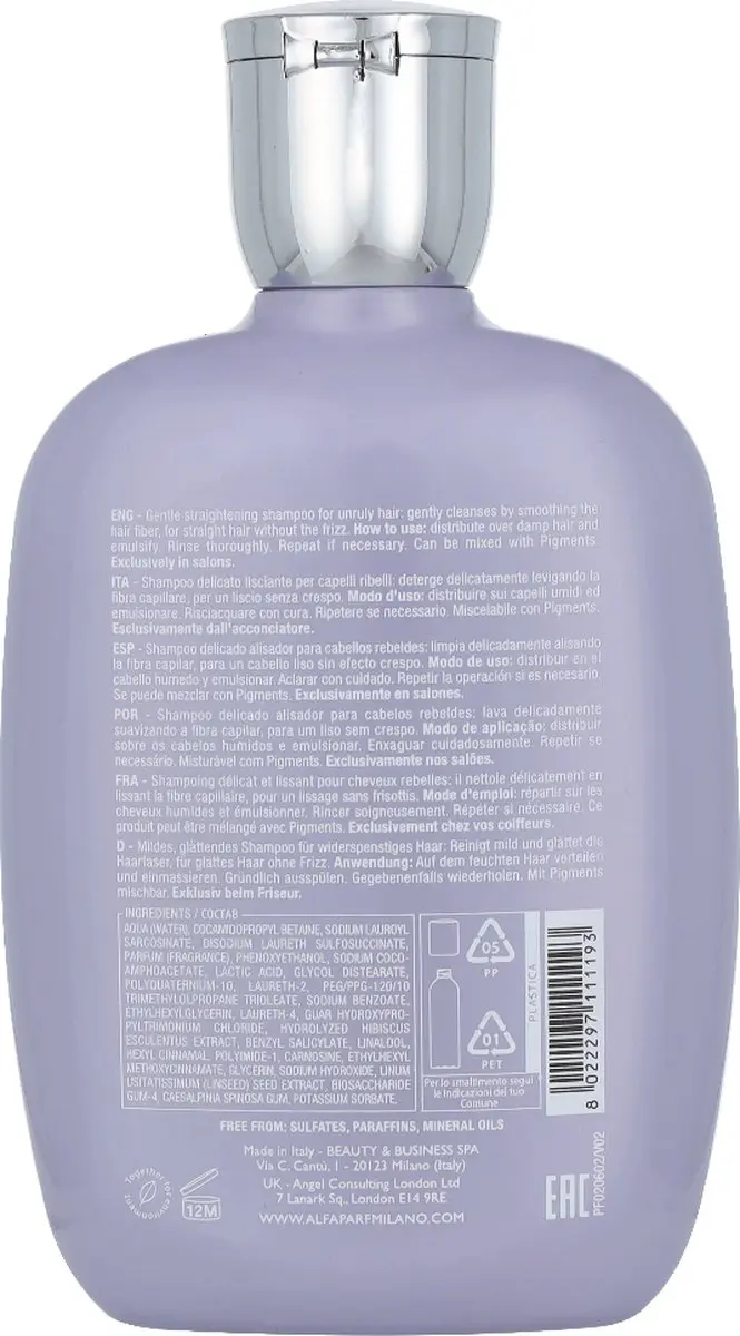 Alfaparf Milano Straightening Shampoo PF020602 - 250ml
