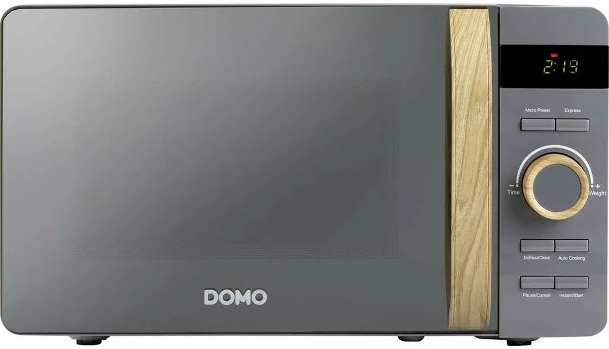 Domo DO3420 Microgolfoven Solo 20L - 700W - Grijs/Houtlook