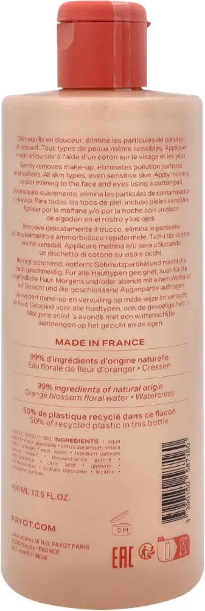 Payot Nue Eau Micellaire Démaquillant 400ml