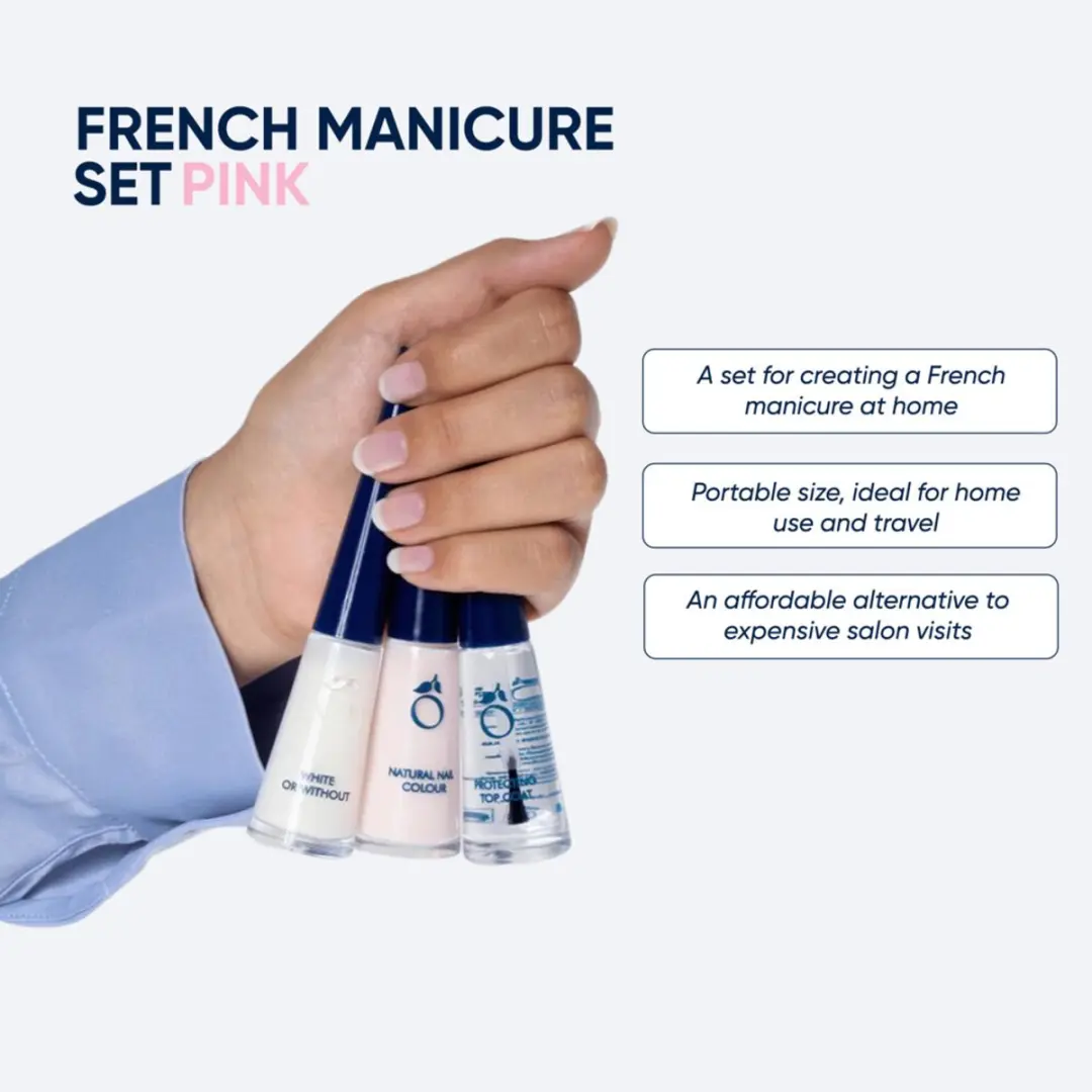 Herome French Manicure Set - 3x10ml Roze Nagellak