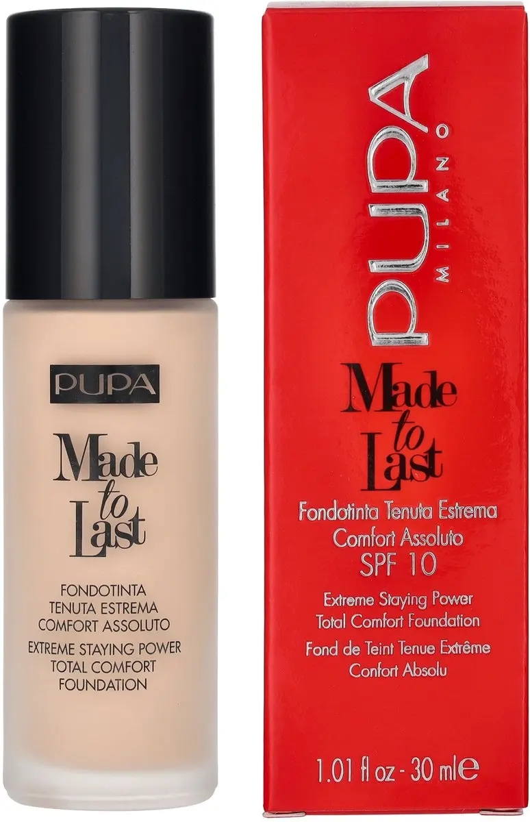 Pupa Made To Last Foundation 010 Porcelain - 30ml
