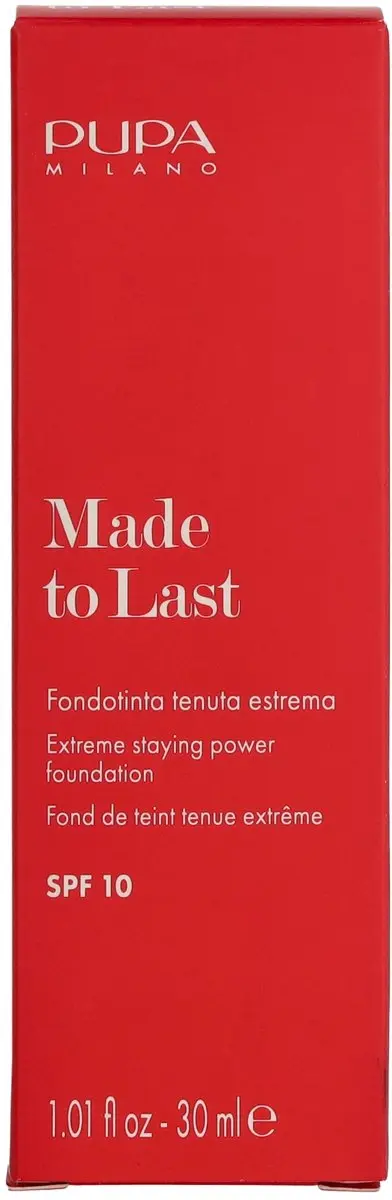Pupa Made To Last Foundation 010 Porcelain - 30ml