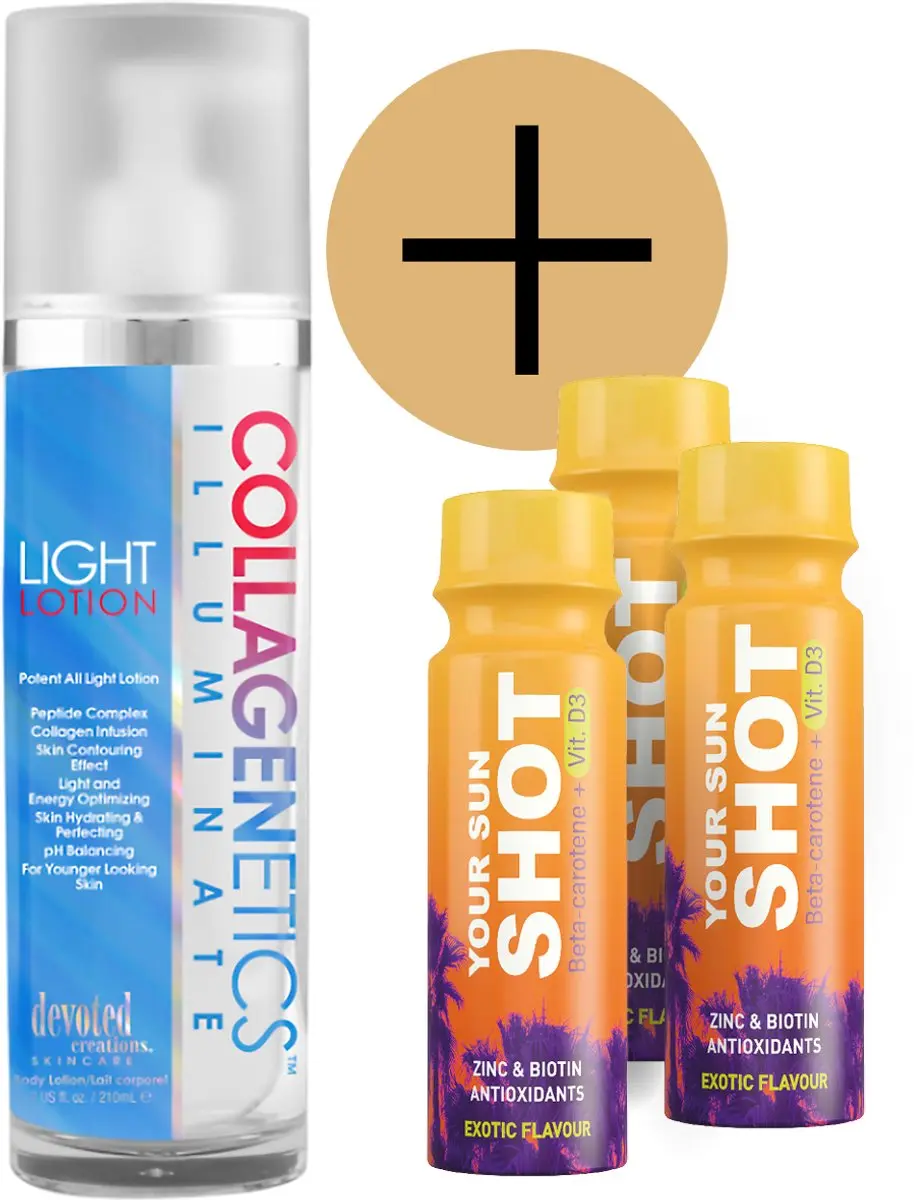 Devoted Creations Illuminate Light Lotion + 3 Your Sun Shots