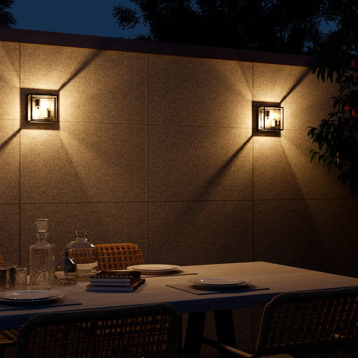 Calex LED Wandlamp Bologna 2x E27 - Zwart
