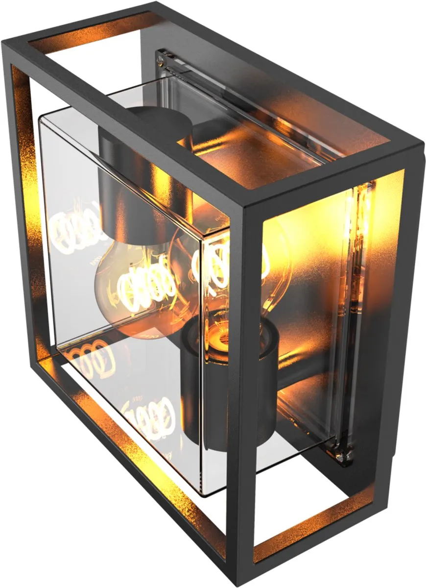 Calex LED Wandlamp Bologna 2x E27 - Zwart