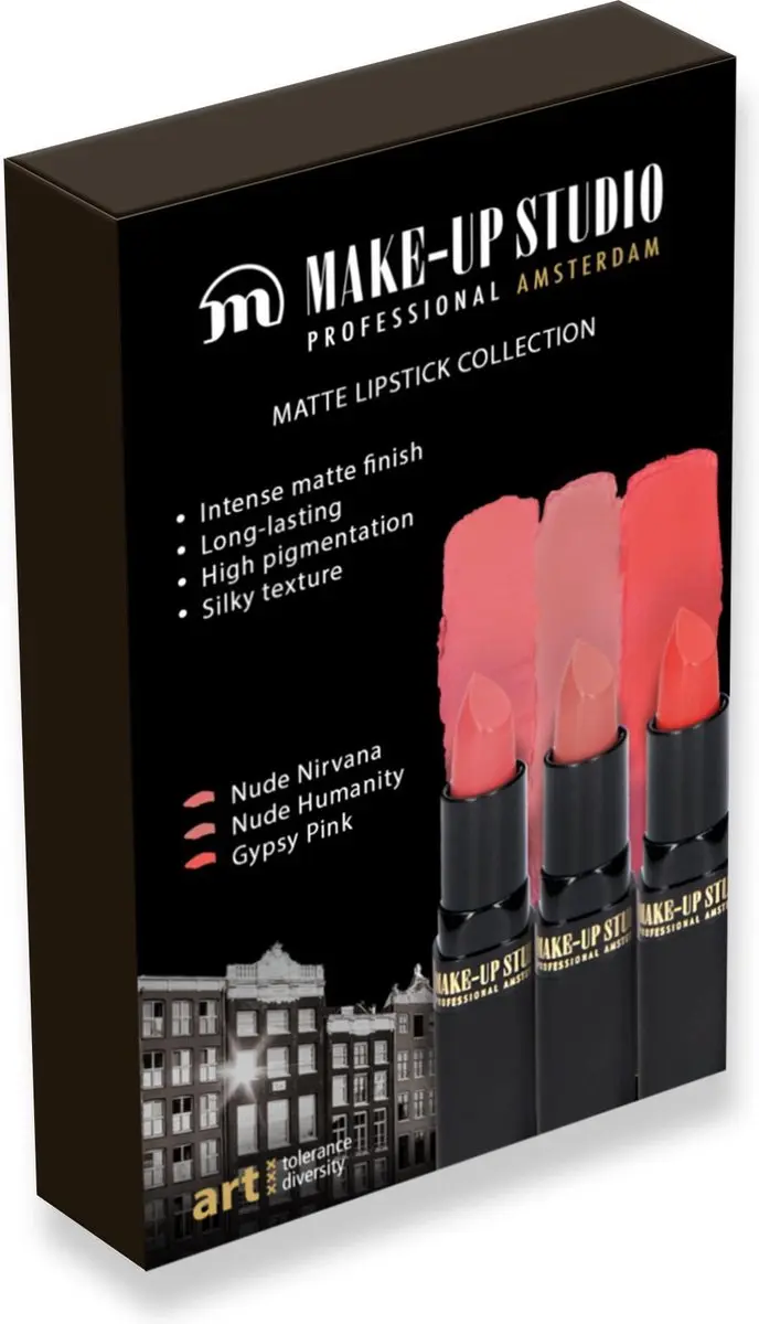 Make-up Studio Lippenstift Collectie - 3 Matte Nude Kleuren