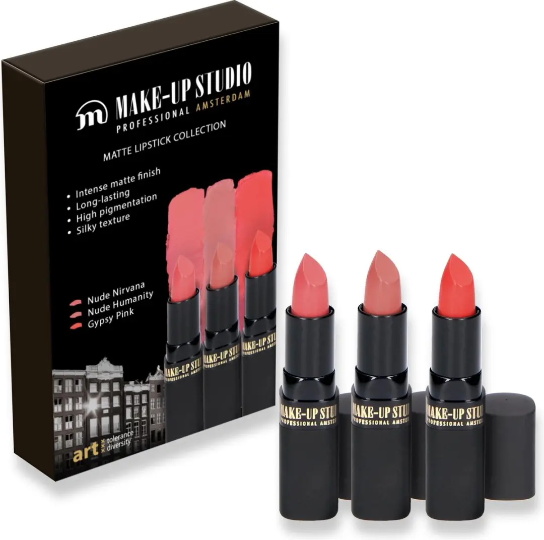 Make-up Studio Lippenstift Collectie - 3 Matte Nude Kleuren