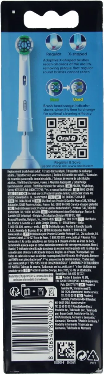 Oral-B PRO Precision Clean Opzetborstels - 8 Stuks