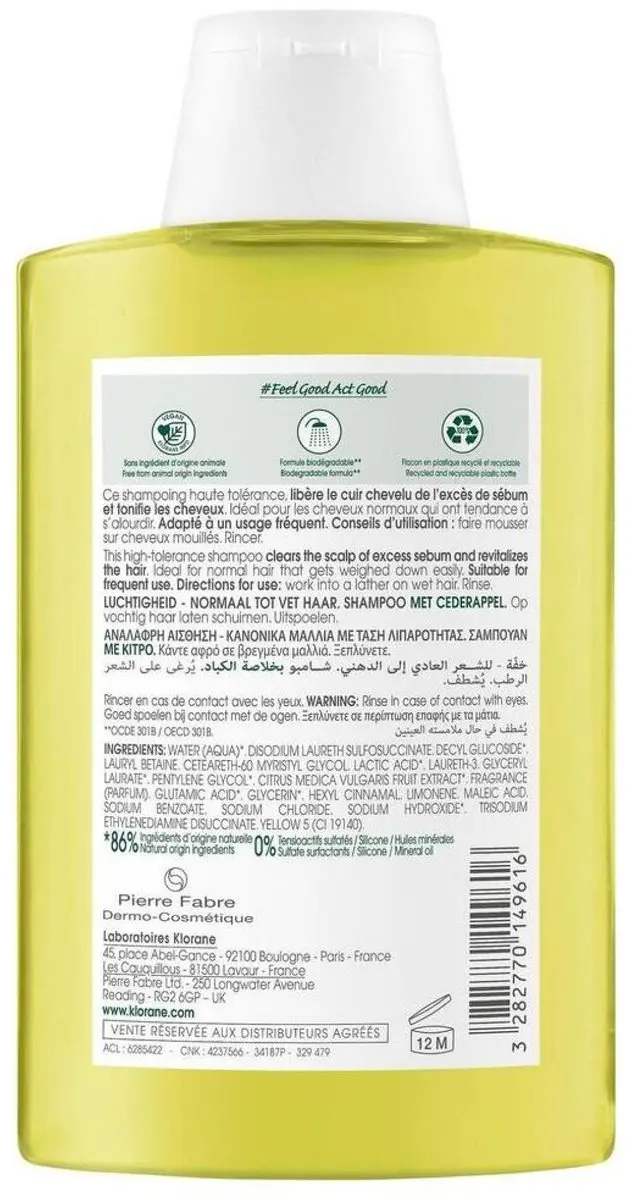 Klorane Cider Shampoo 200ml