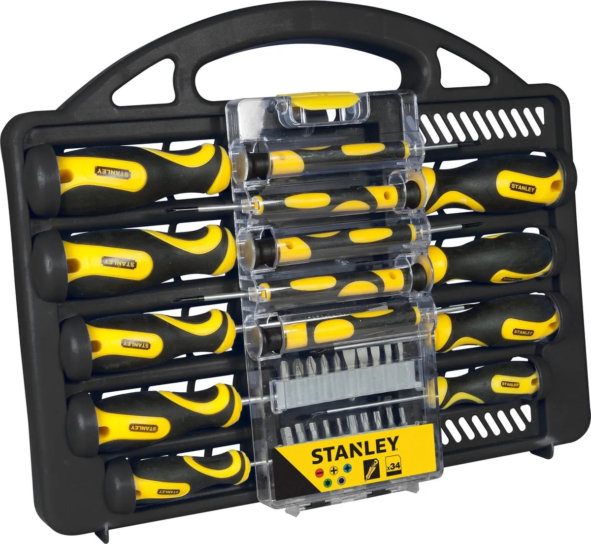 Stanley Schroevendraaierset STHT0-62141 - 34-delig - Zwart/Geel