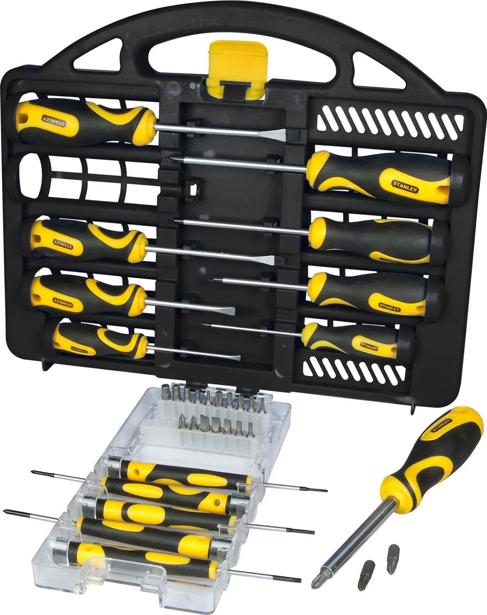 Stanley Schroevendraaierset STHT0-62141 - 34-delig - Zwart/Geel
