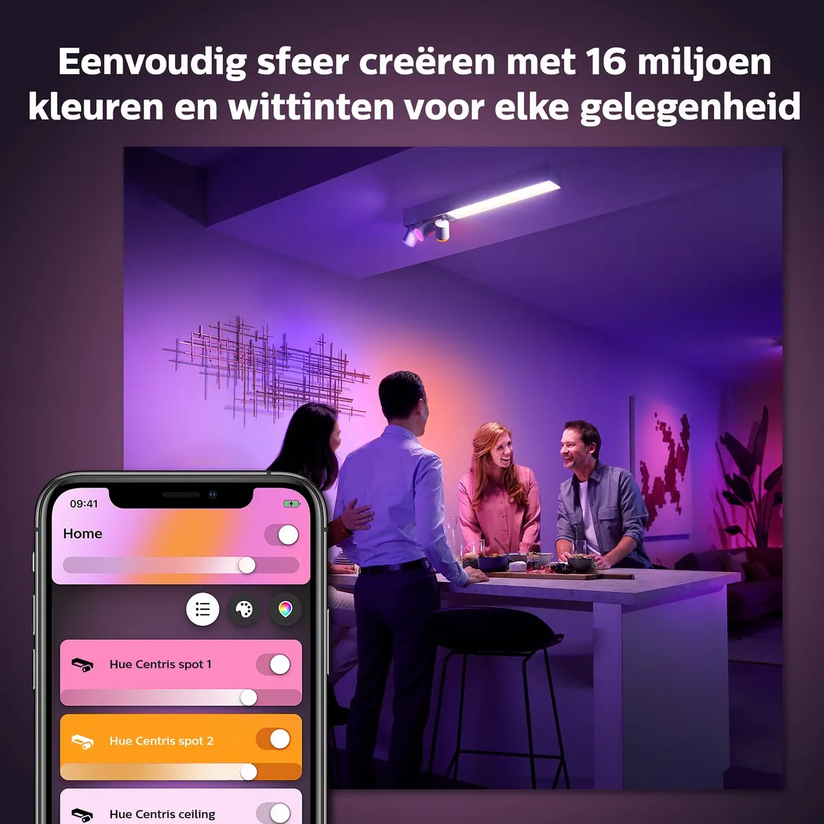 Philips Hue Centris Opbouwspot 3-spots - RGBW - Wit