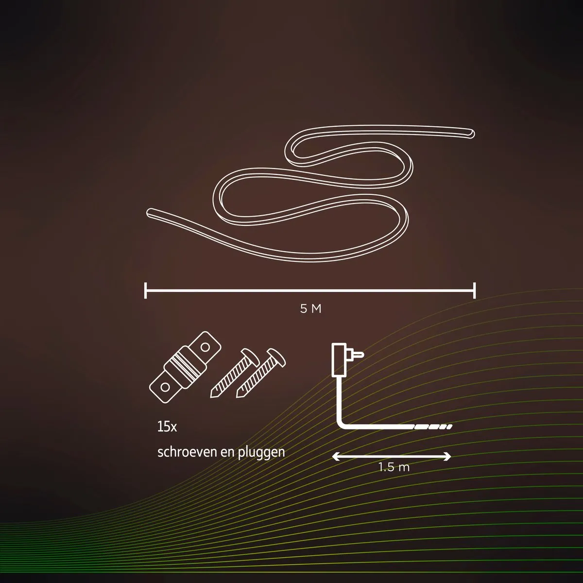Calex Smart Outdoor LED Strip 5m - RGBW - App-bestuurbaar - afbeelding 6 van 6