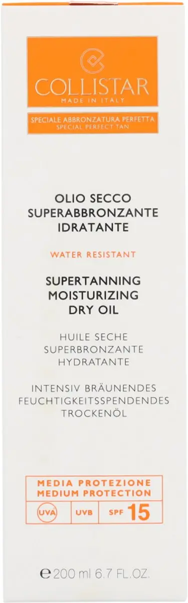 Collistar Supertanning Dry Oil Zonnebrandolie SPF15 200ml - afbeelding 6 van 6