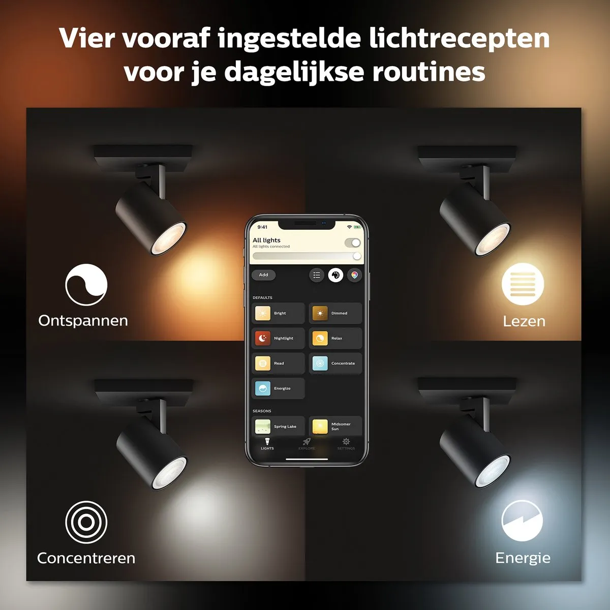 Philips Hue Runner Opbouwspot - 1-spot - Zwart - afbeelding 6 van 6