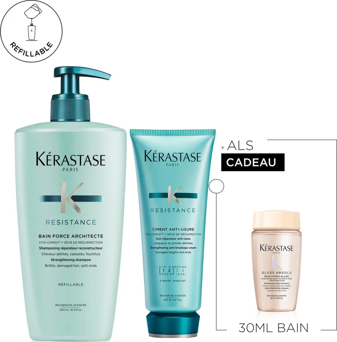 Kérastase Résistance Duo Shampoo 500ml & Conditioner 200ml