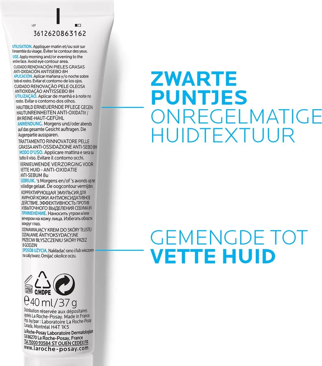 La Roche-Posay Effaclar K (+) Dagcrème - 2x40ml